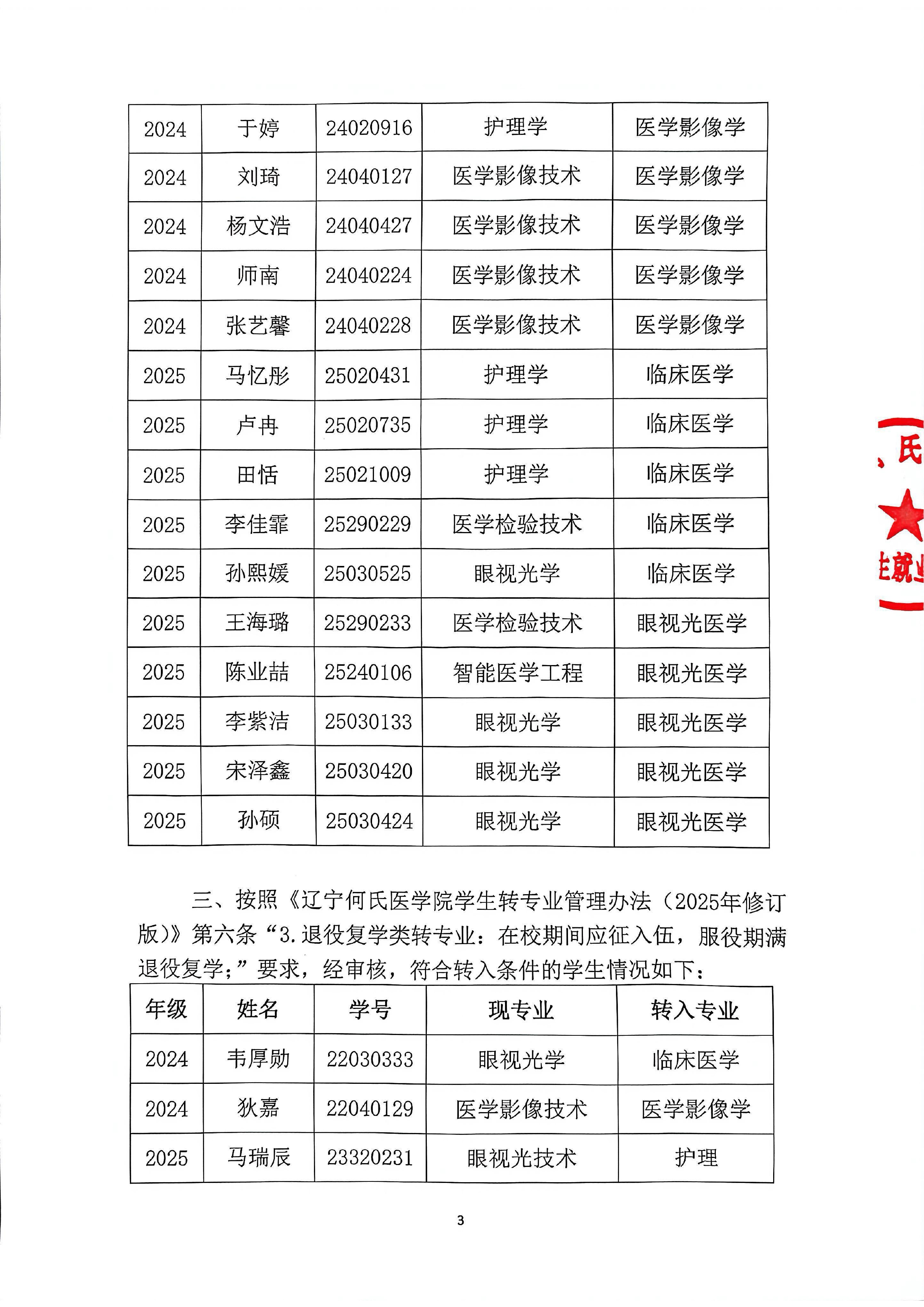 辽宁何氏医学院2025-2026学年下学期学生专业调整结果公示_page-0003.jpg